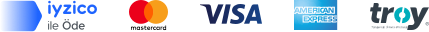 Güvenli Ödeme - iyzico, Mastercard, Visa, American Express, Troy